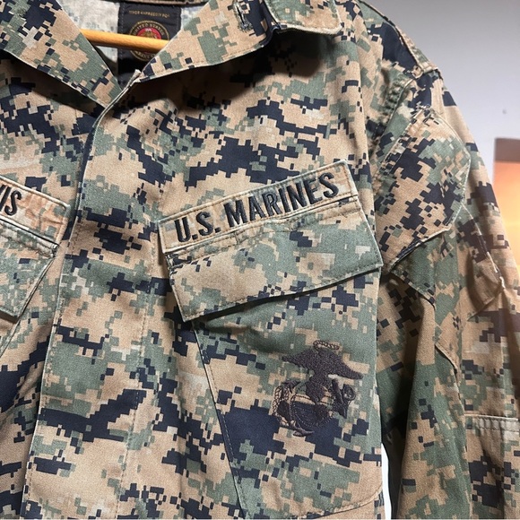 U.S. Marine Corps USMC MARPAT Digital Combat Jacket Woodland Size Medium Regular - Picture 4 of 16